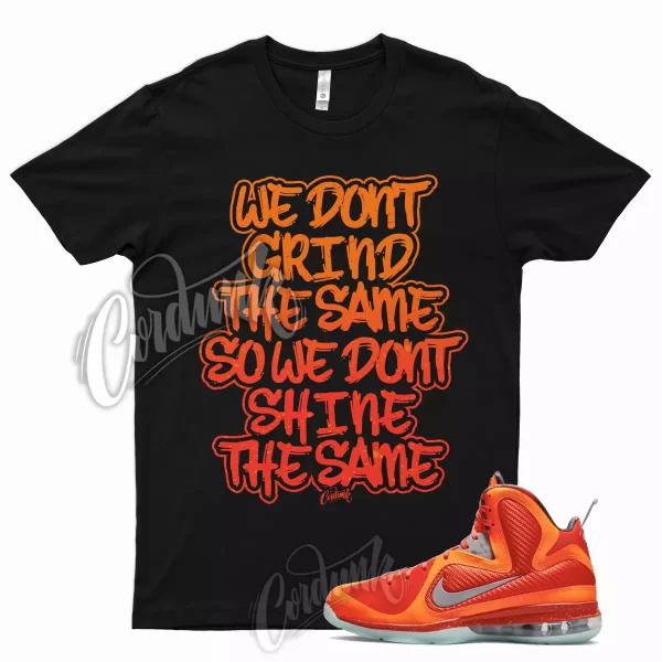 GRIND T Shirt for Lebron 9 Total Orange Metallic Silver Team Mango Big Bang 19 8 Jezsport.com