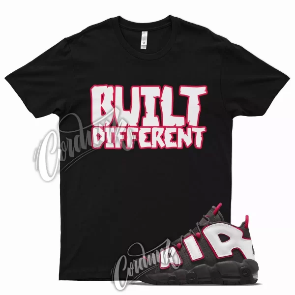 BUILT T Shirt for N Air More Uptempo Medium Ash Siren Red University Gym 1 Jezsport.com