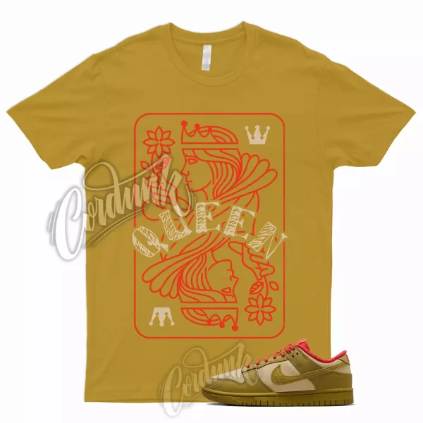 QUEEN T Shirt for Dunk Low Sesame Picante Red Bronzine Mid High WMNS 1, FQ8897-252 Jezsport.com