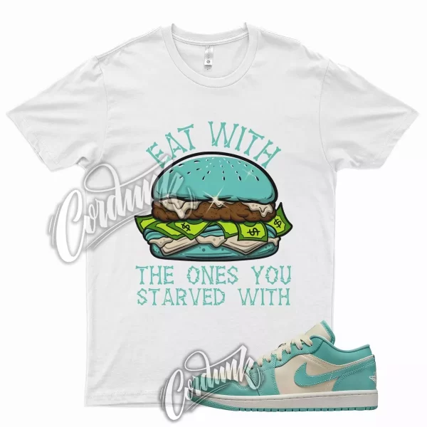 EAT T Shirt for J1 1 Low Tropical Teal Natural Beige Twist Mid Turquoise 9 6 Jezsport.com