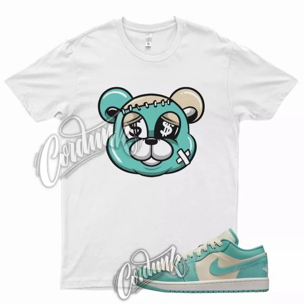 STITCH T Shirt for J1 1 Low Tropical Teal Natural Beige Twist Mid Turquoise Jezsport.com