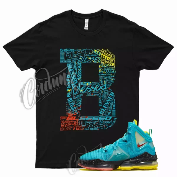 BLESSED T Shirt for Lebron 19 Polarized Blue Crimson Bliss South Beach Christmas Jezsport.com