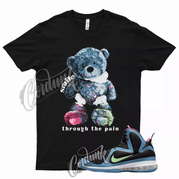 SMILE T Shirt for N LeBron 9 South Coast Blue Green Pink Lime Neon Beach Aqua Jezsport.com