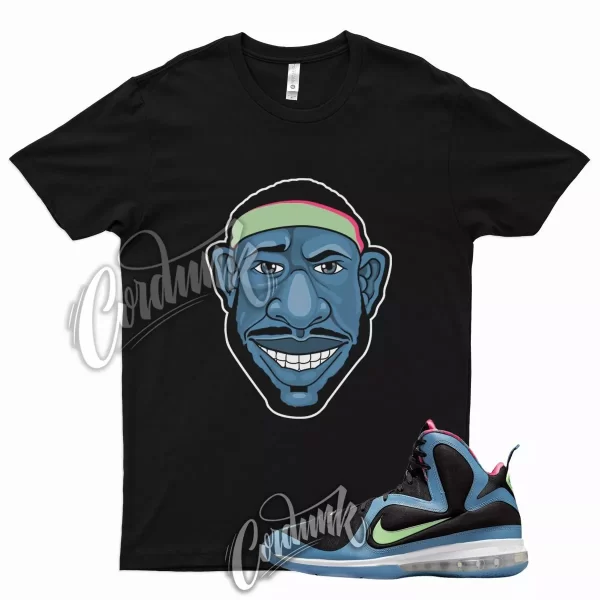 LB T Shirt for N LeBron 9 South Coast Blue Green Pink Lime Neon Beach Aqua 19 Jezsport.com