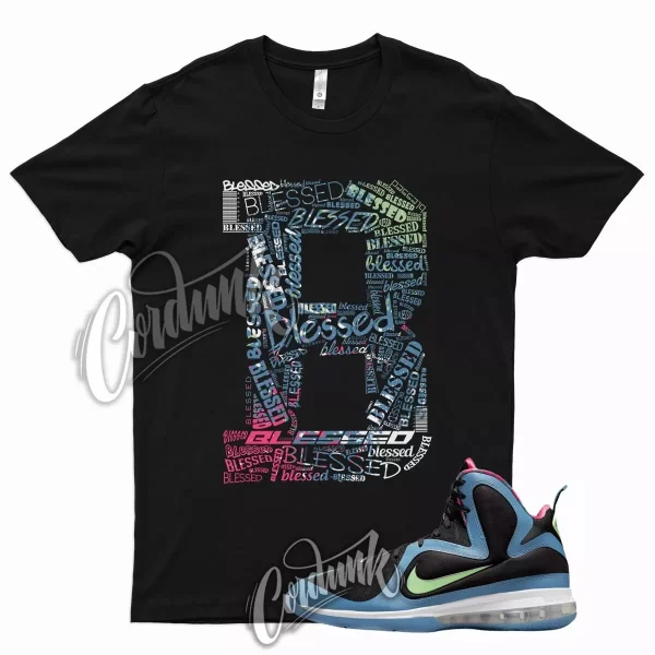 BLESSED Shirt for N LeBron 9 South Coast Blue Green Pink Lime Neon Beach Aqua Jezsport.com