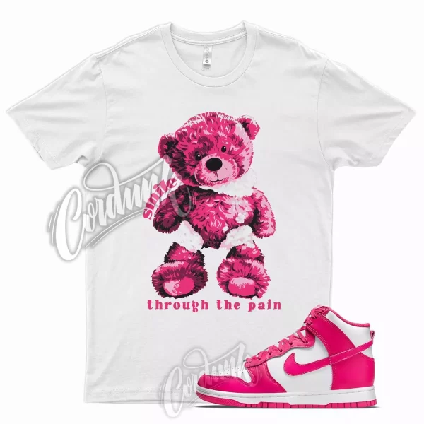 SMILE T Shirt for N Dunk High Pink Prime Mid Low Fireberry Shocking Coral 1 Jezsport.com