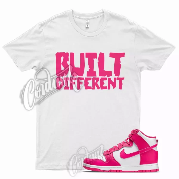 BUILT T Shirt for Dunk High Pink Prime Mid Low Fireberry Shocking Coral 1 Jezsport.com