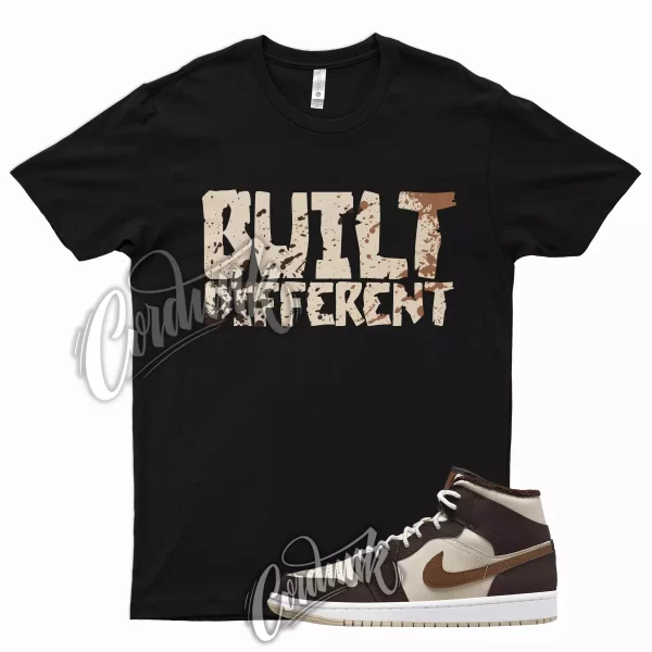 BUILT T Shirt for J1 1 Mid Cream Dark Chocolate Mocha Milk Dunk Mid High Jezsport.com