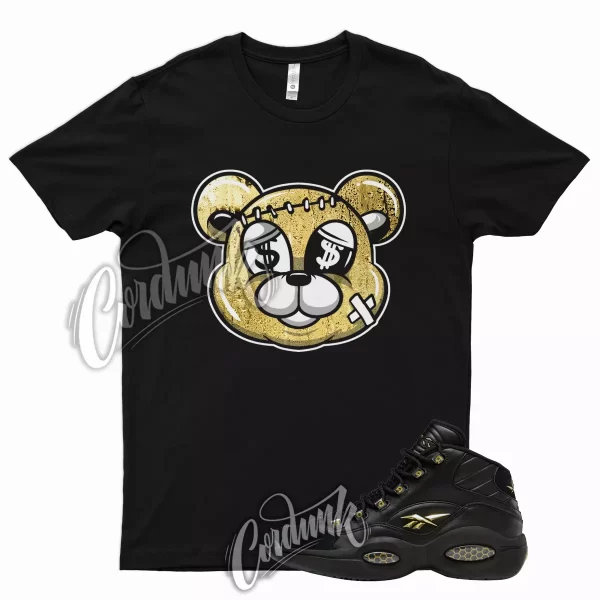 STITCH T Shirt for Question Mid Black Metallic Gold Toe DMP 1 6 7 95 97 3 Jezsport.com