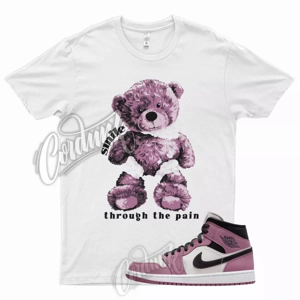 SMILE T Shirt for J1 1 Mid WMNS Berry Pink Low High Wild Shocking Very Wild Jezsport.com