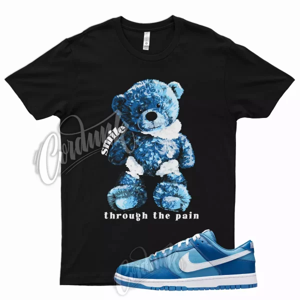 BLK SMILE T Shirt for Dunk Low Dark Marina Blue Dutch Powder Racer 1 UNC Jezsport.com