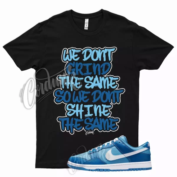 BLK GRIND T Shirt for Dunk Low Dark Marina Blue Dutch Powder Racer 1 UNC Jezsport.com