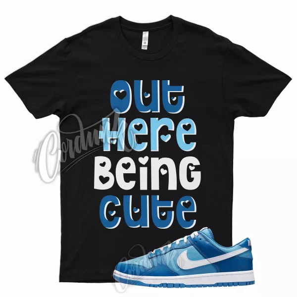 BLK CUTE T Shirt for Dunk Low Dark Marina Blue Dutch Powder Racer 1 UNC Jezsport.com