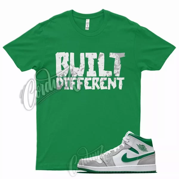 Green BUILT T Shirt for J1 1 Mid Grey Dunk Vapormax Pine Stadium Lucky 13 Jezsport.com