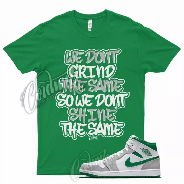 Green GRIND T Shirt for J1 1 Mid Grey Dunk Vapormax Pine Stadium Lucky 13 Jezsport.com