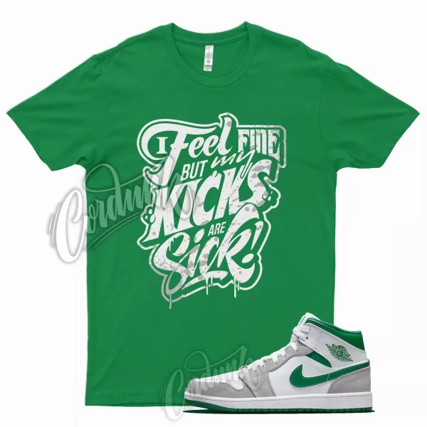 Green SICK BIG T Shirt for J1 1 Mid Grey Dunk Vapormax Pine Stadium Lucky 13 Jezsport.com