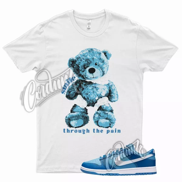 SMILE T Shirt for Dunk Low Dark Marina Blue Dutch Powder Racer 1 Mid High Jezsport.com