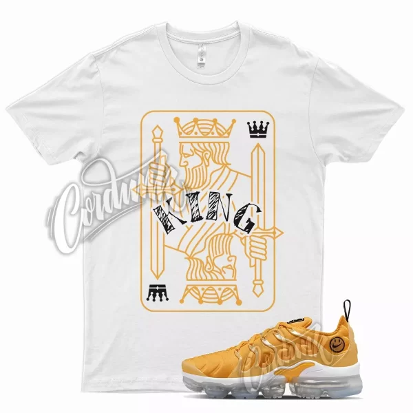 KING T Shirt for N Air VaporMax Plus Extra Smile Pollen Strike Yellow Orange Jezsport.com