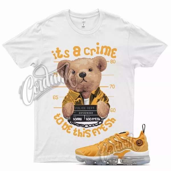 CRIME T Shirt for N Air VaporMax Plus Extra Smile Pollen Strike Yellow Orange Jezsport.com