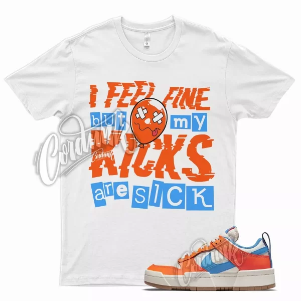 SICK V2 T Shirt for N Dunk Low Disrupt Sail Orange Light Photo Blue UNC 1 Gum Jezsport.com