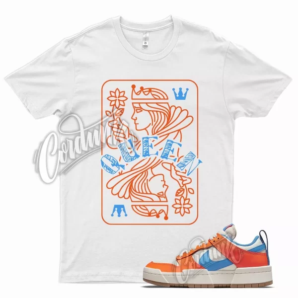 QUEEN T Shirt for N Dunk Low Disrupt Sail Orange Light Photo Blue UNC 1 Gum Jezsport.com