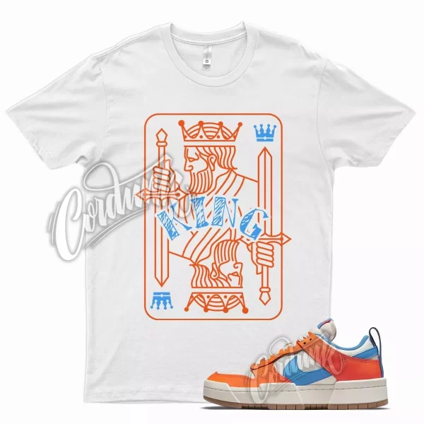 KING T Shirt for N Dunk Low Disrupt Sail Orange Light Photo Blue UNC 1 Gum Jezsport.com