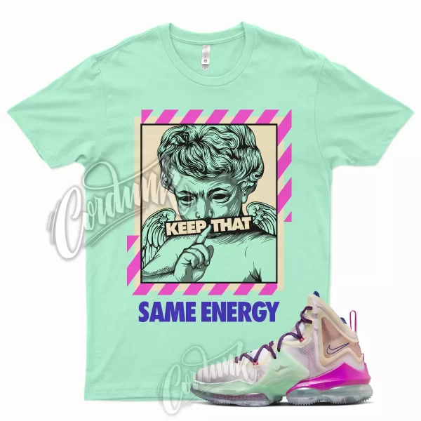 ENERGY Shirt for Lebron 19 MultiColor Multi Color Valentines Day Mint Green Pink Jezsport.com