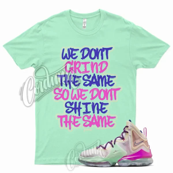 GRIND Shirt for Lebron 19 MultiColor Multi Color Valentines Day Mint Green Pink Jezsport.com