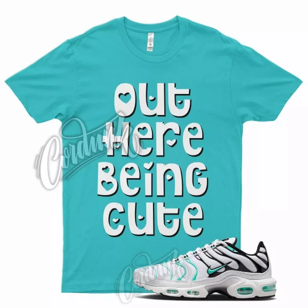 CUTE T Shirt for N Air Max Plus White Hyper Jade Black Reflect Silver Teal Jezsport.com