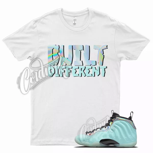 White BUILT T Shirt for Mixtape Little Posite Copa Foamposite Fusion Red Jezsport.com