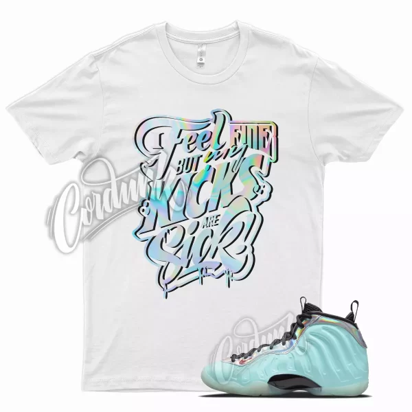 White SICK T Shirt for Mixtape Little Posite Copa Foamposite Fusion Red Jezsport.com