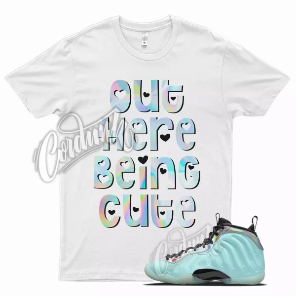 White CUTE T Shirt for Mixtape Little Posite Copa Foamposite Fusion Red Jezsport.com