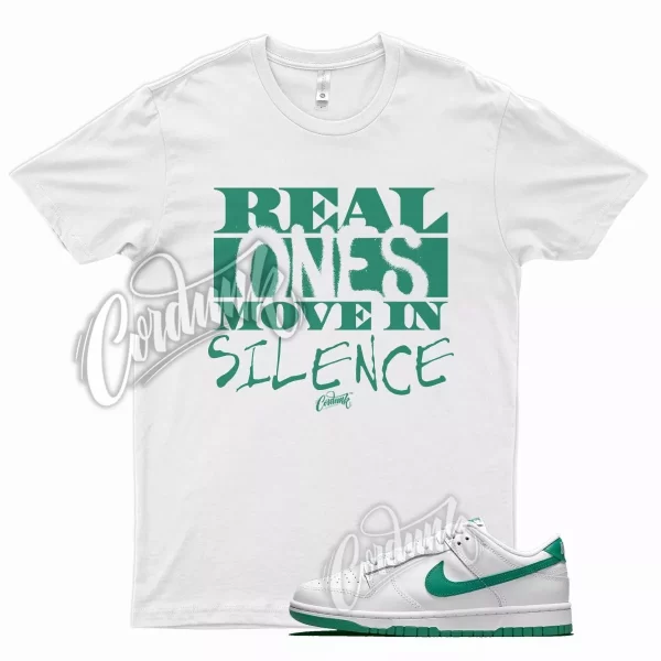 White R1 T Shirt for N Dunk Low Lucky Green Stadium Noble Kelly Jezsport.com