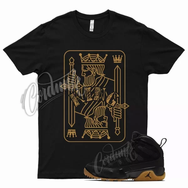 Black KING T Shirt for Air J1 9 Boot NRG Light Gum Tan Natural Brown Nine Jezsport.com