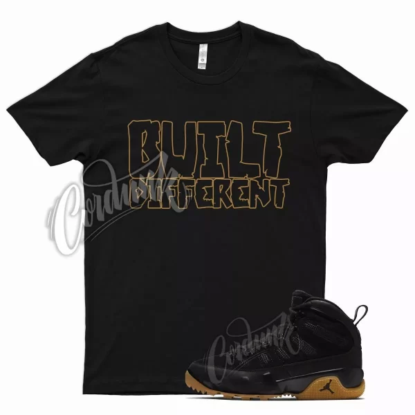 Black BUILT T Shirt for Air J1 9 Boot NRG Light Gum Tan Natural Brown Nine Jezsport.com