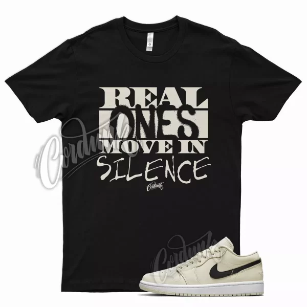 Black R1 T Shirt for Air J1 Low Coconut Milk Cream Butter Sail Summit Jezsport.com