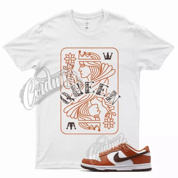 White QUEEN T Shirt for N Dunk Low Sport Spice Bronze Eclipse Orange Brown Jezsport.com