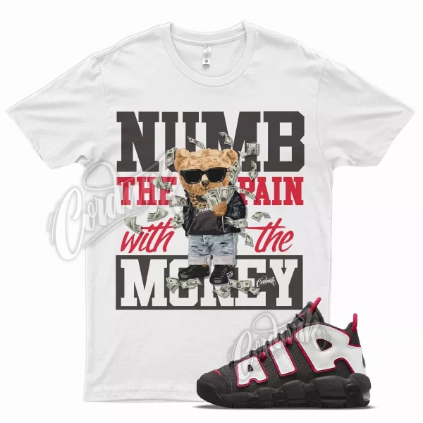 White NUMB T Shirt for N Air More Uptempo Brown Chocolate Mocha Bull Gym Red Jezsport.com