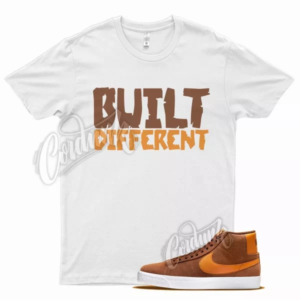 White BUILT T Shirt for N Blazer Mid Brown Orange Fall Jezsport.com