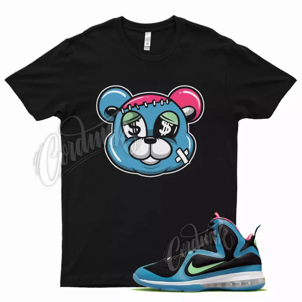 STITCH Shirt for LeBron 9 South Coast Miami Fury Neon Fireberry Pink Blue Miami Jezsport.com