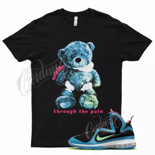 SMILE T Shirt for LeBron 9 South Coast Miami Fury Neon Fireberry Pink Blue Miami Jezsport.com