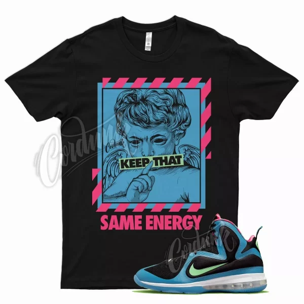 ENERGY Shirt for LeBron 9 South Coast Miami Fury Neon Fireberry Pink Blue Miami Jezsport.com