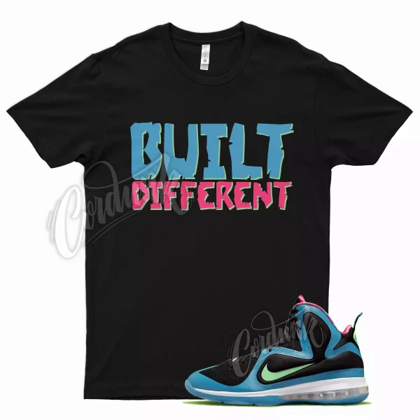 BUILT T Shirt for LeBron 9 South Coast Miami Fury Neon Fireberry Pink Blue Miami Jezsport.com