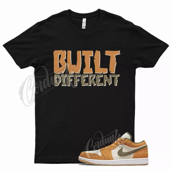 Black BUILT T Shirt for Air J1 1 Low Orange Olive Green Dusty Dunk Sequoia Jezsport.com