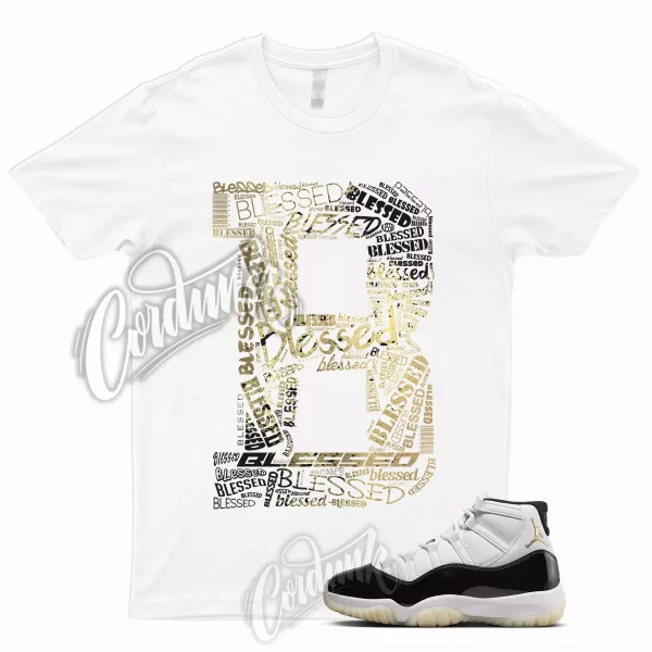 BLESSED T Shirt for 11 DMP Defining Moments Gratitude 2023 Metallic Gold 1 Retro Jezsport.com