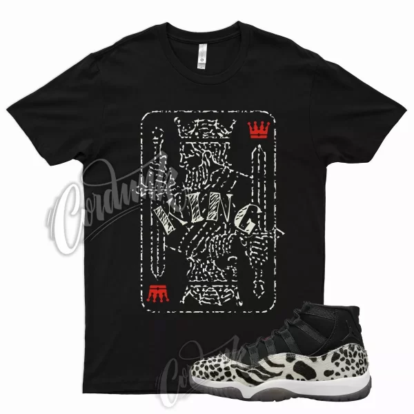 KING T Shirt for J1 11 WMNS Animal Instinct Red Sail Leopard Cheetah 97 95 Jezsport.com