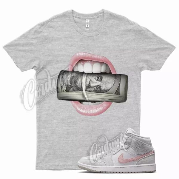 Heather Grey ROLL Shirt for Air J1 1 Mid SE Light Iron Ore Atmosphere Pink Jezsport.com