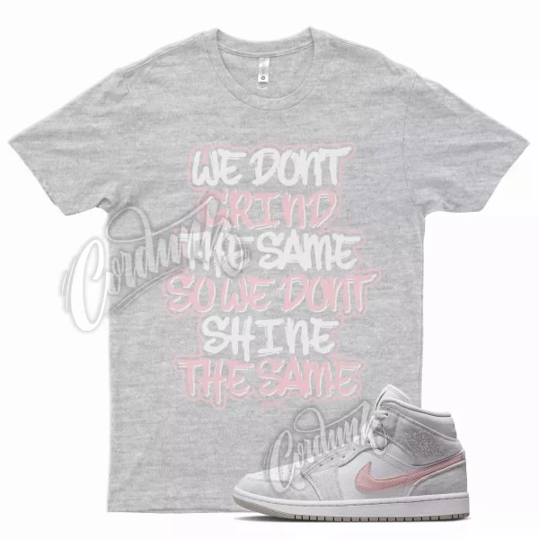 Heather Grey GRIND Shirt for Air J11 Mid SE Light Iron Ore Atmosphere Pink Jezsport.com