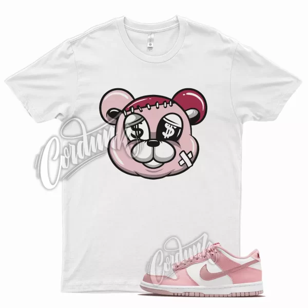 White STITCH T Shirt for Dunk Low Pink Velvet Pink Glaze Pomegranate Jezsport.com