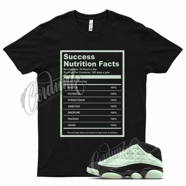 Black SUCCESS T Shirt for Air J1 13 Low Singles Day Barely Green 1 Jezsport.com